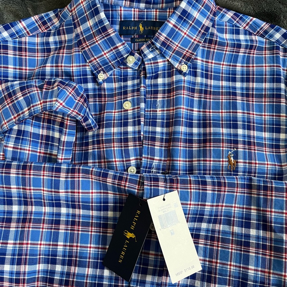 Ralph Lauren Men's Blue Plaid Shirt